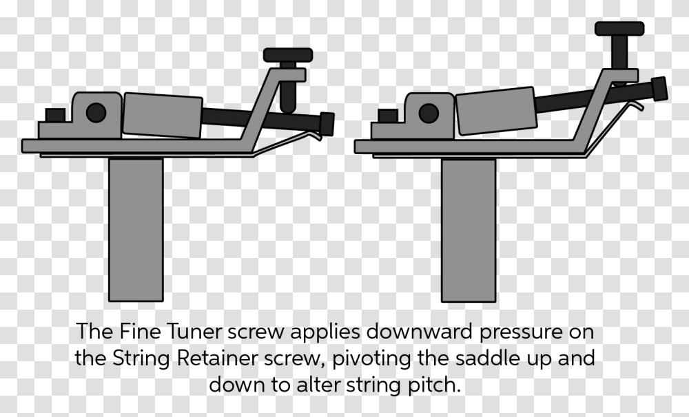 Floyd Rose Fine Tuner Diagram Floyd Rose Spring Adjustment, Silhouette, Weapon, Gun, Tool Transparent Png