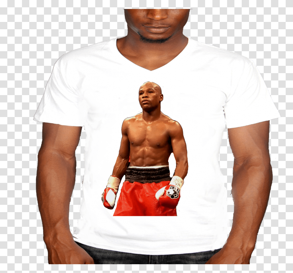 Floyd V Neck Barechested, T-Shirt, Person, Man Transparent Png