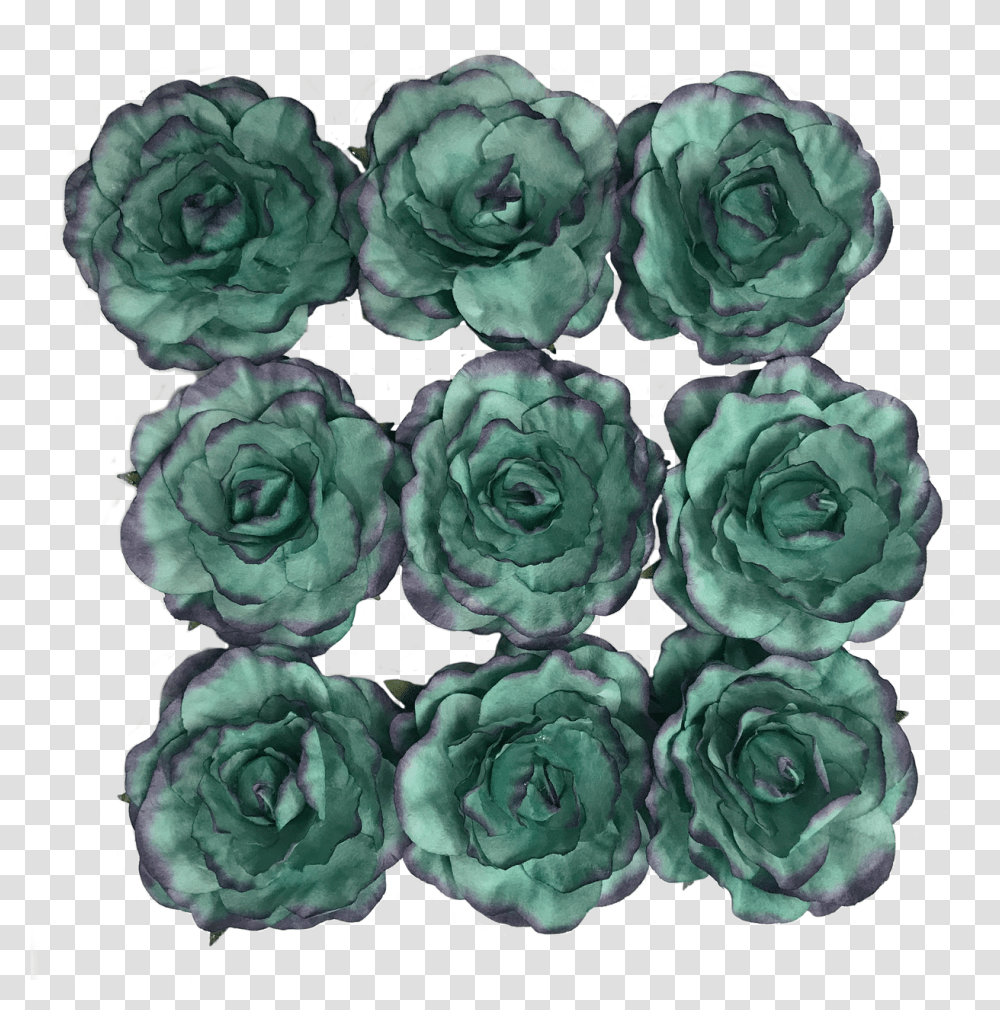 Flr 063 Paper Flowerteal Wdark Purple Trim Floribunda, Accessories, Accessory, Jewelry, Gemstone Transparent Png