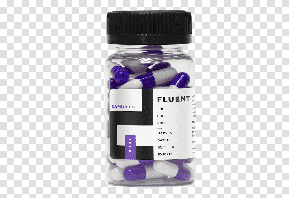 Fluent Cbd Thc Blend Capsules Fluent Cbd Product, Pill, Medication Transparent Png
