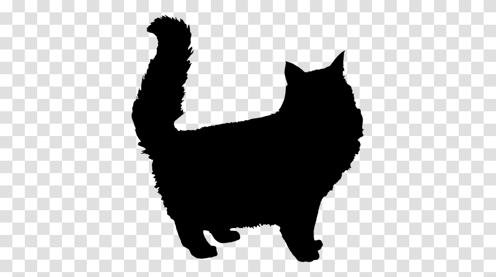 Fluffy Cat Silhouette, Gray, World Of Warcraft Transparent Png