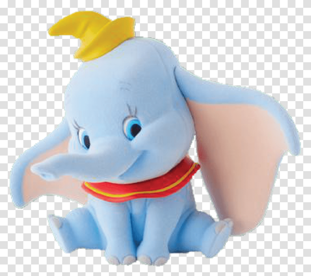 Fluffy Puffy Dumbo, Plush, Toy, Figurine, Pillow Transparent Png
