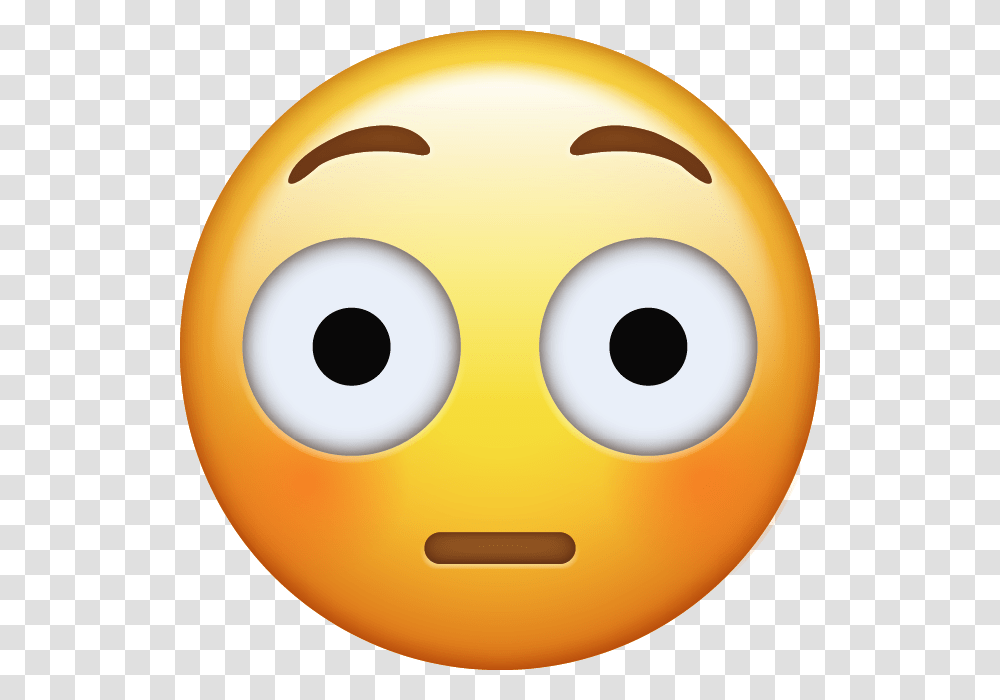 Flushed Emoji Download Iphone Emojis Flushed Face Emoji, Sphere, Ball, Mask, Photography Transparent Png