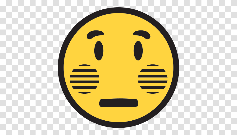 Flushed Face Emoji For Facebook Email Smiley, Label, Text, Giant Panda, Mammal Transparent Png