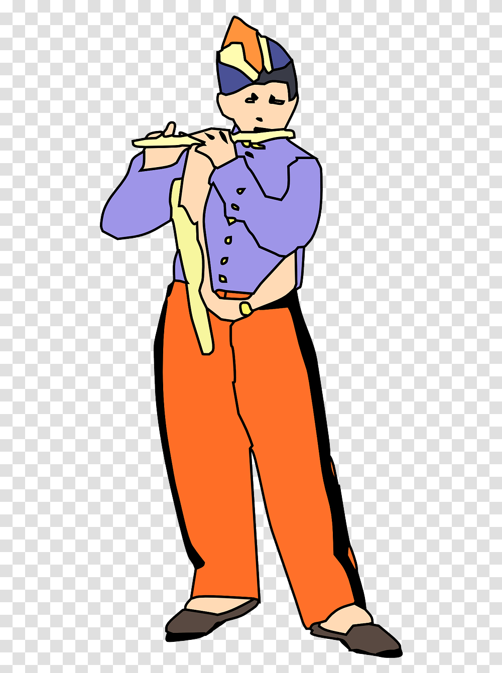 Flute, Person, Costume, Pants Transparent Png