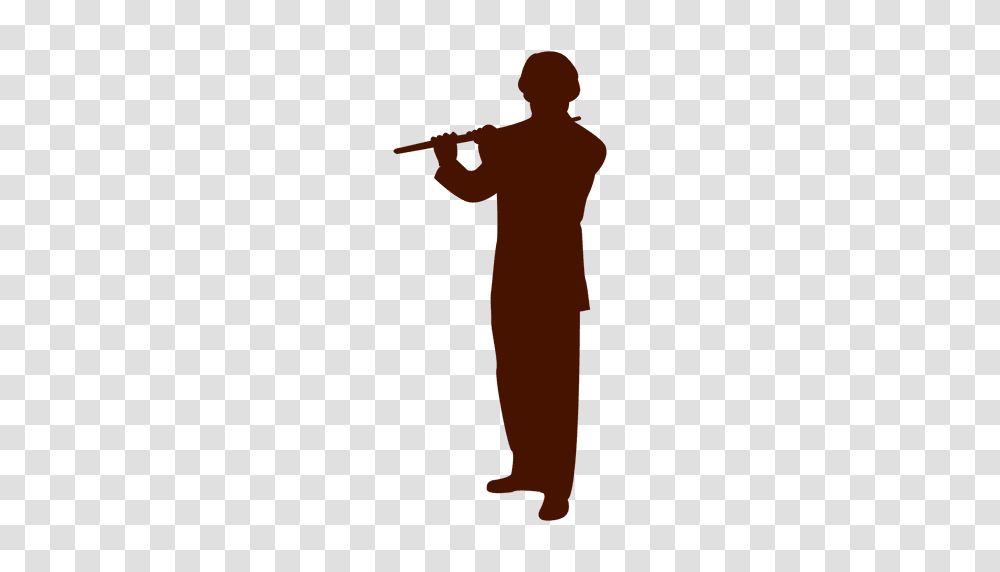 Flute, Person, Human, Standing, Silhouette Transparent Png