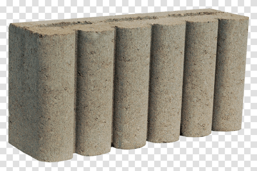Fluted Concrete Blocks, Cylinder, Paper, Soil Transparent Png
