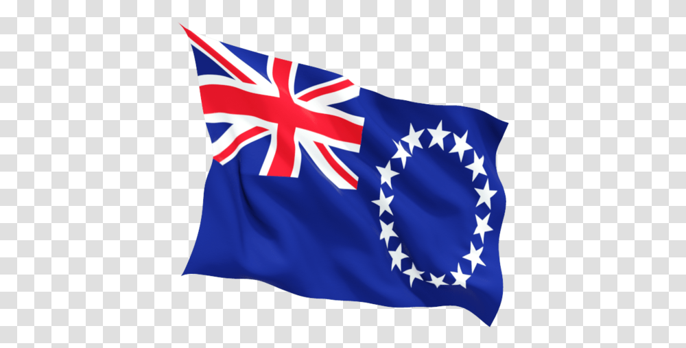 Fluttering Flag Illustration Of Cook Islands New Zealand Flag, Symbol, Pillow, Cushion, Clothing Transparent Png