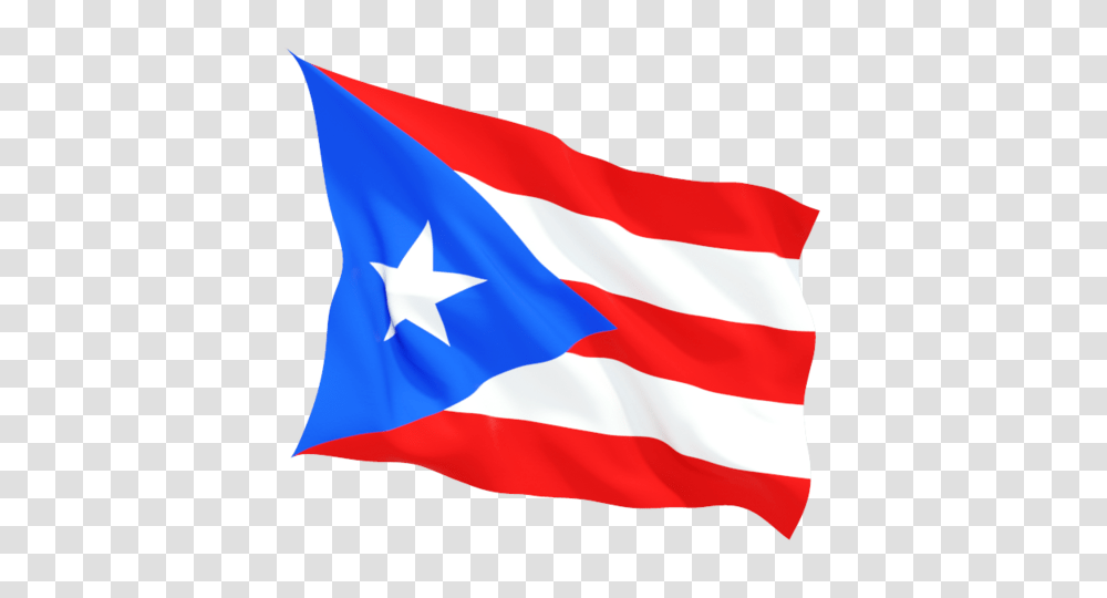 Fluttering Flag Illustration Of Flag Of Puerto Rico, American Flag Transparent Png