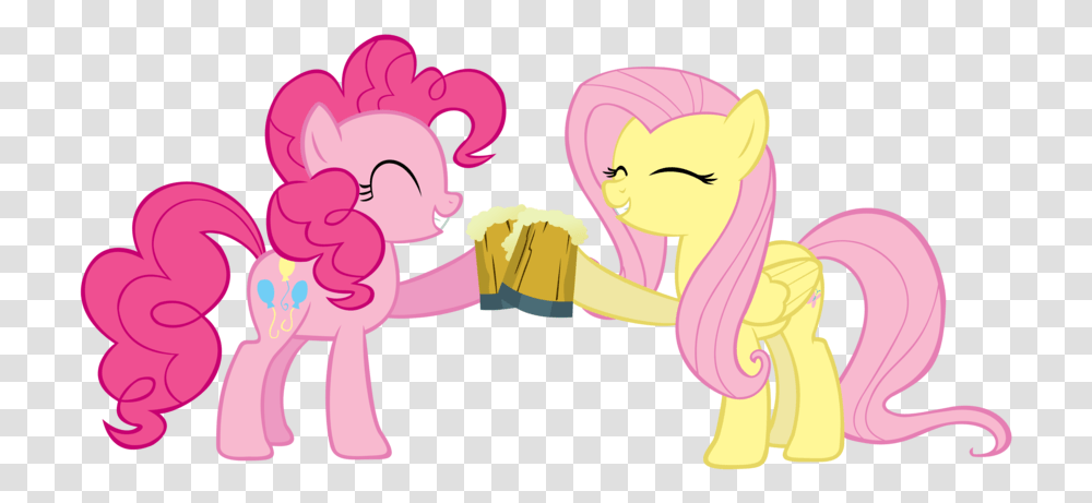 Fluttershy And Pinkie Pie Vector, Cupid, Food, Heart, Rattle Transparent Png