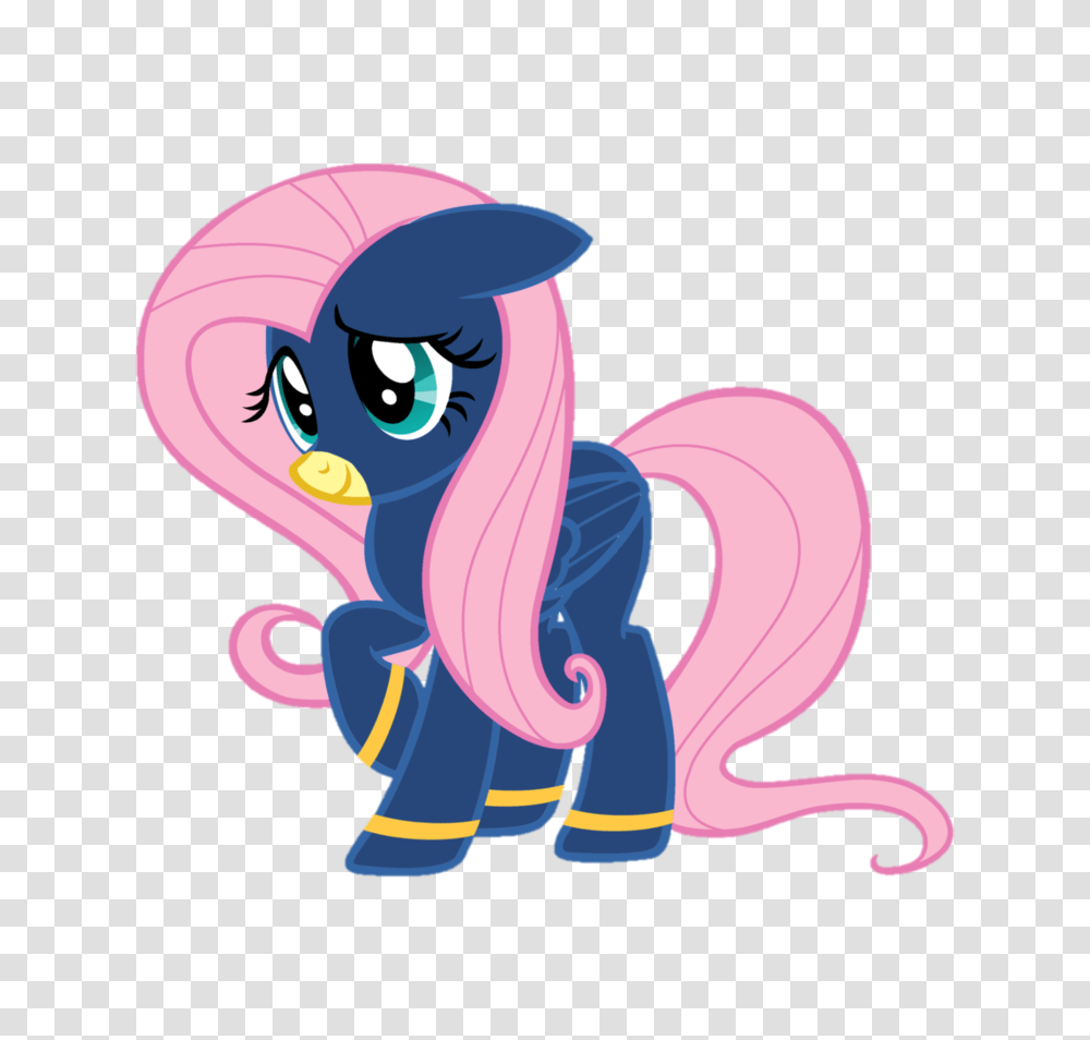 Fluttershy In Blue Angels Suit, Comics, Book Transparent Png