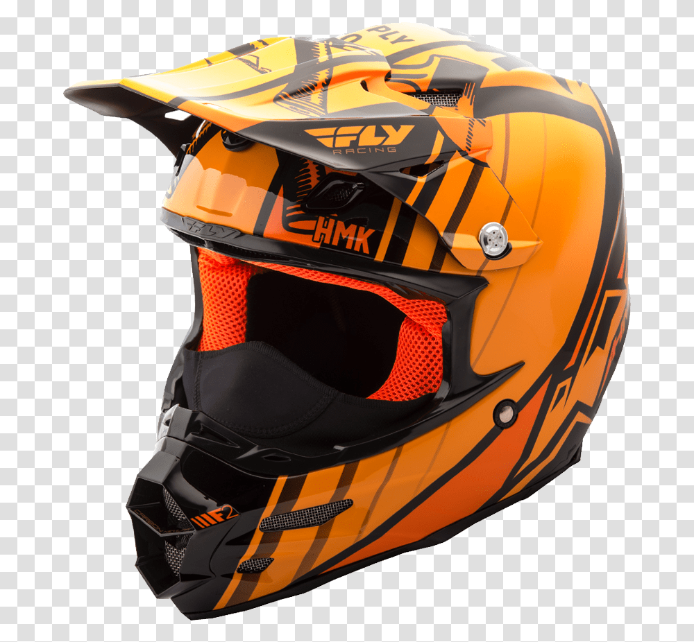 Fly Carbon Hmk Pro Orange Black Motorcycle Helmet, Apparel, Crash Helmet Transparent Png