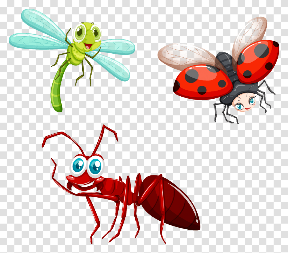 Мультяшные насекомые