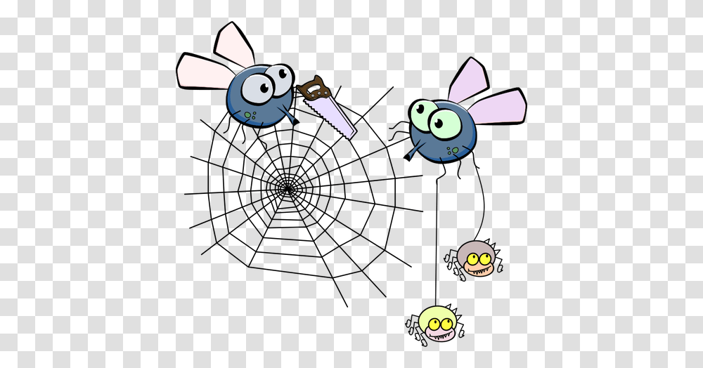 Fly Cutting Spider Web Vector Illustration, Angry Birds Transparent Png