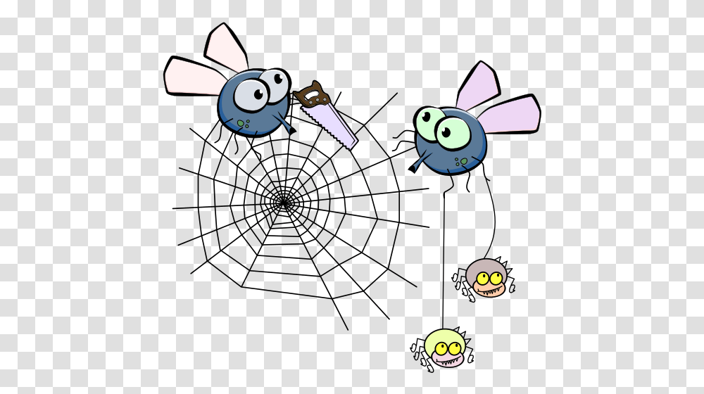 Fly Cutting Spider Web Vector Illustration Spider Web Clip Art, Photography, Insect, Invertebrate, Animal Transparent Png