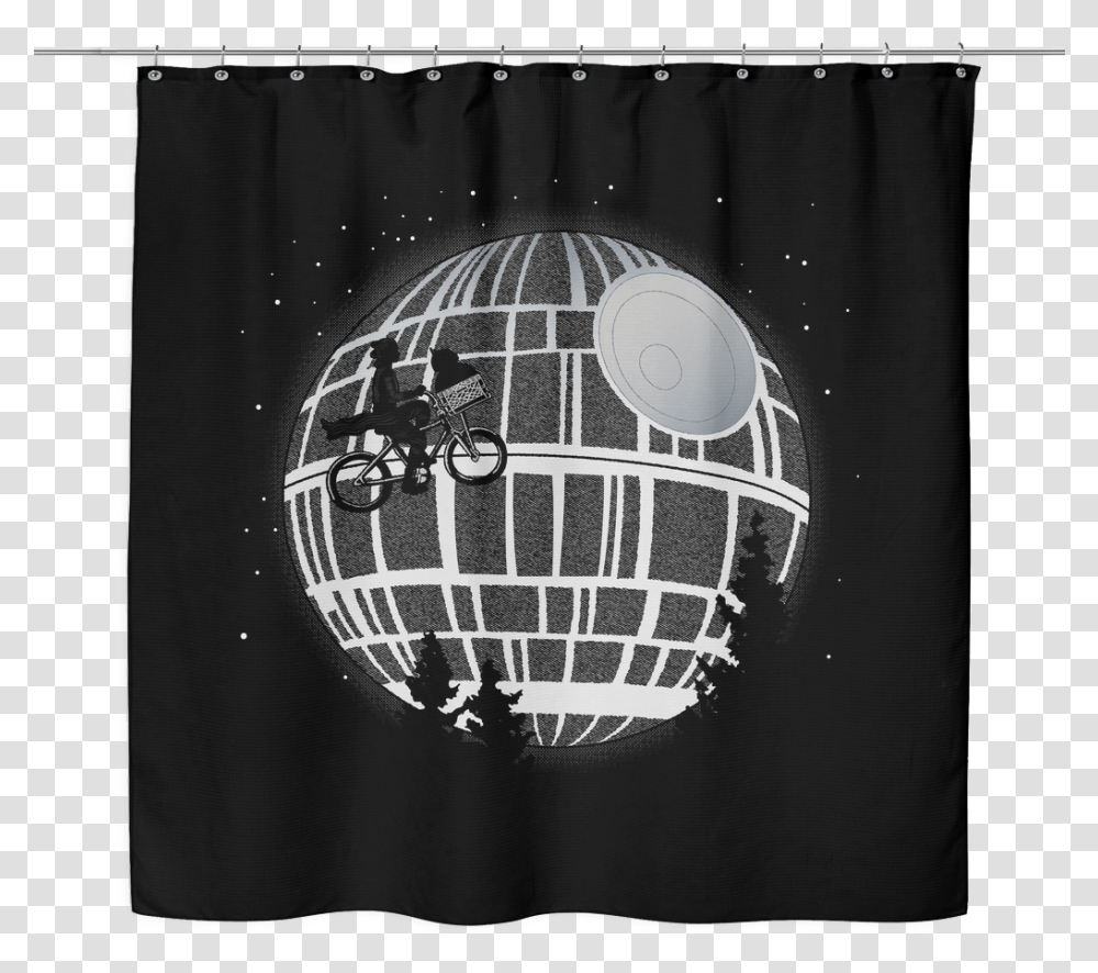 Fly Me To The Death Star Shower Curtain Death Star, Bicycle, Vehicle, Transportation, Bike Transparent Png