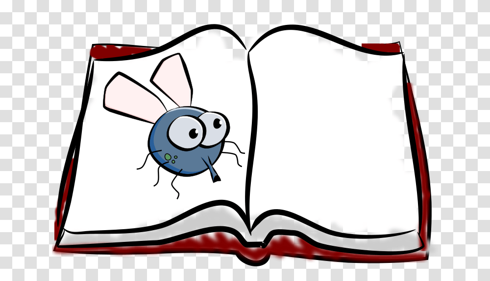 Fly On A Book Fly Cute, Outdoors, Nature, Hand Transparent Png