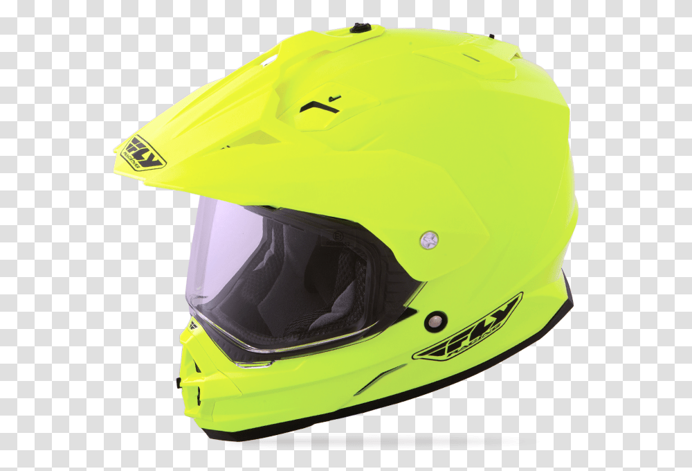 Fly Racing Helmet Trekker Street Amp Mx Helmet Yellow Fly Casco Verde, Apparel, Crash Helmet, Hardhat Transparent Png