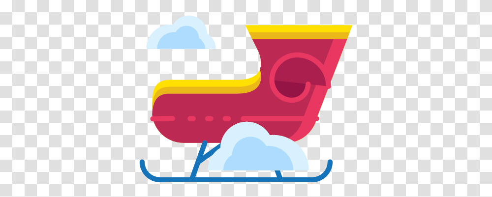 Fly Santa Sleigh Transportation Icon Flat Christmas Icons, Text, Graphics, Art, Outdoors Transparent Png