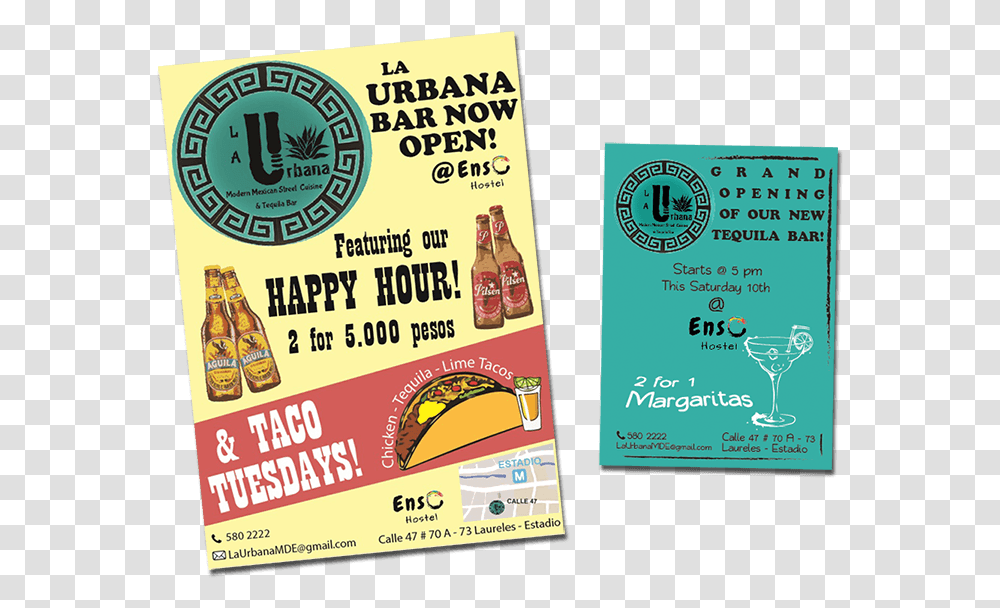Flyers For Mexican Bar In Colombia Flyer, Poster, Advertisement, Paper, Brochure Transparent Png