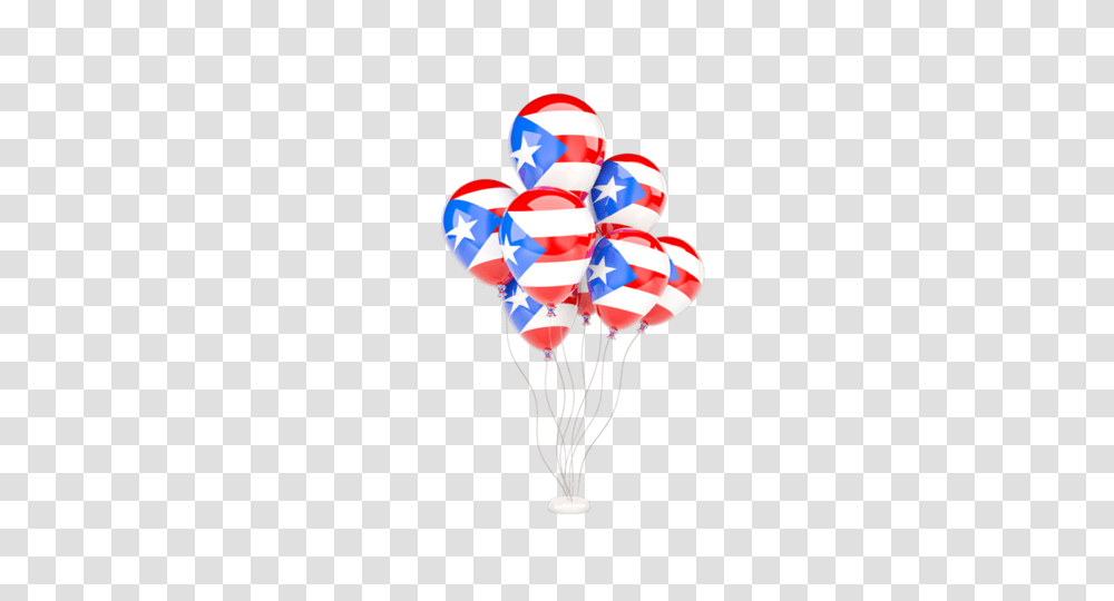 Flying Balloons Illustration Of Flag Of Puerto Rico, Parachute, Toy, Food, Kite Transparent Png