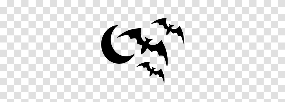 Flying Bats And The Moon Sticker, Mammal, Animal, Wildlife Transparent Png