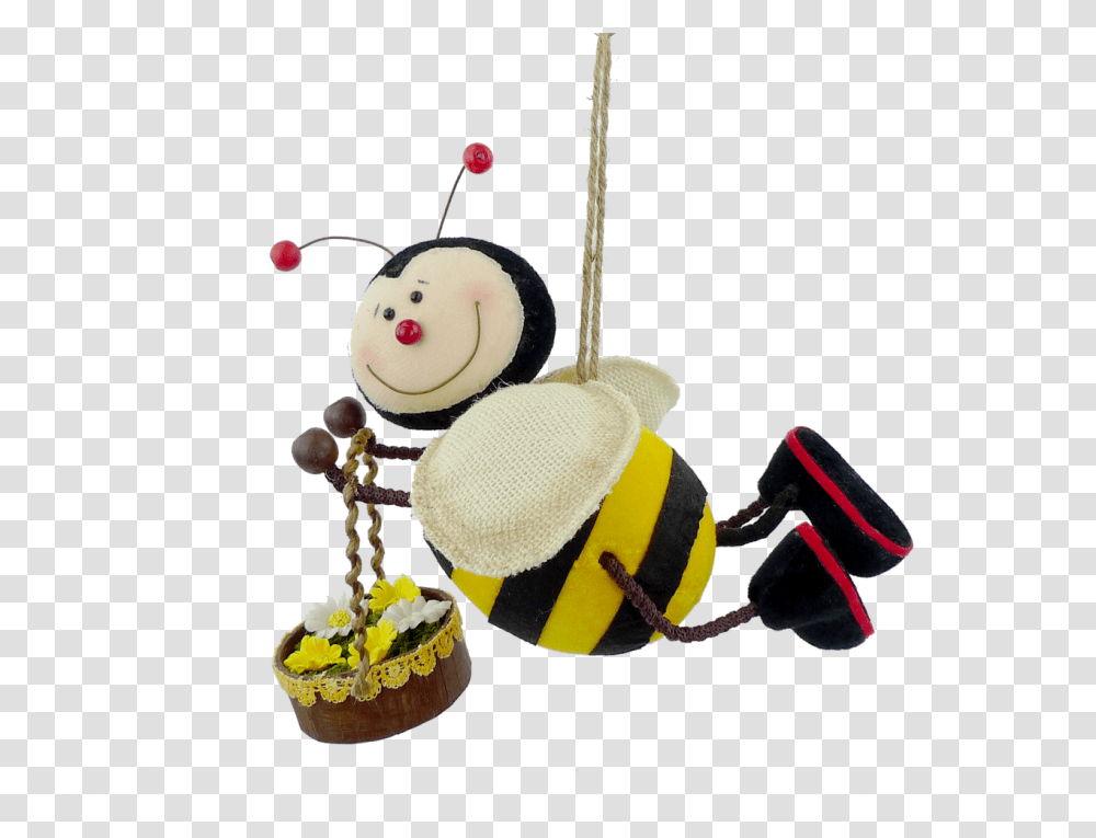 Flying Bee With Basket Honeybee, Outdoors, Nature, Snow, Snowman Transparent Png