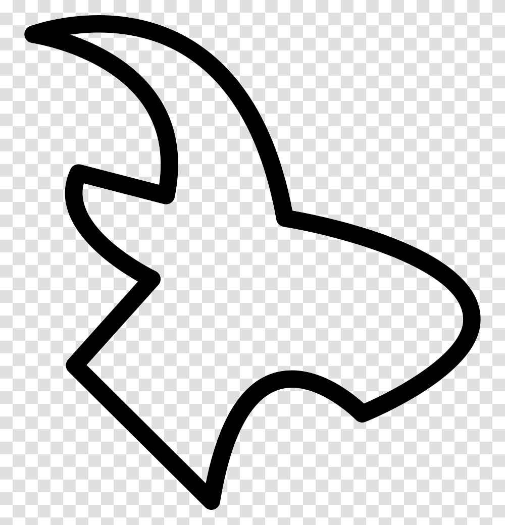 Flying Bird Outline Variant Icon, Stencil, Star Symbol Transparent Png