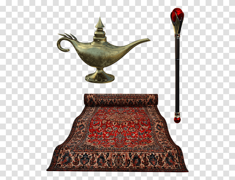 Flying Carpet Lamp Septure Carpet Rug Golden Karpet Aladin, Pottery, Jar, Tapestry Transparent Png