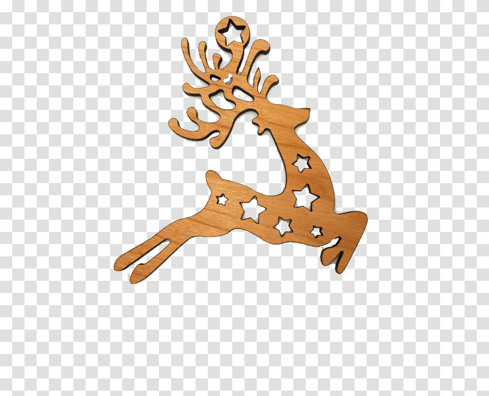 Flying Christmas Reindeer, Alphabet, Wood Transparent Png