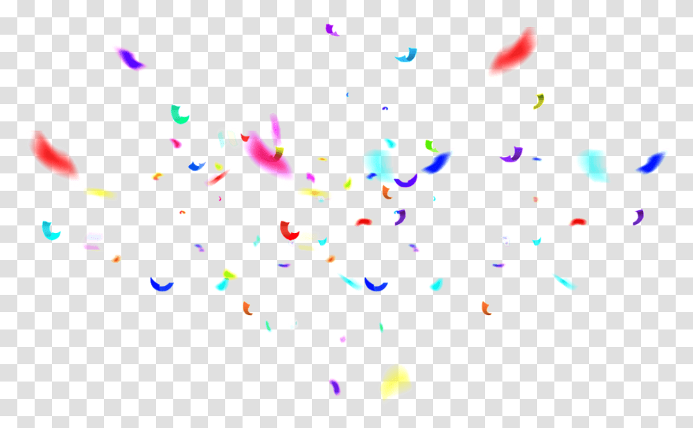 Flying Color Ribbon Cartoon Color Paper Flying, Confetti Transparent Png