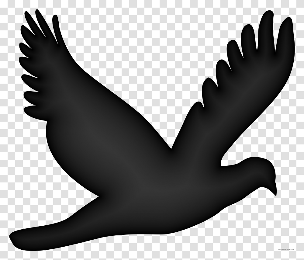 Flying Dove Animal Free Black White Clipart Images Clipart Of Flying Birds, Person, Human, Silhouette, Hand Transparent Png