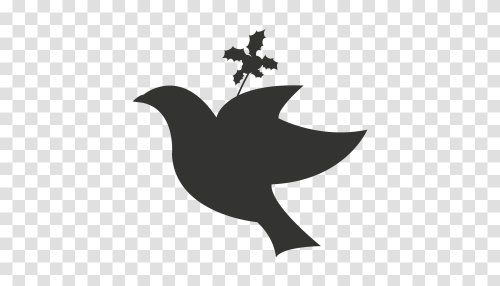 Flying Dove Christmas Icon, Leaf, Plant, Bird, Animal Transparent Png