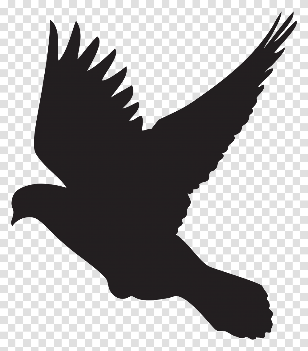 Flying Dove Silhouette Clip, Cross, Logo Transparent Png