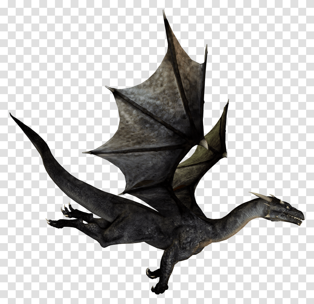 Flying Dragon No Background Coloring A Black Dragon Transparent Png