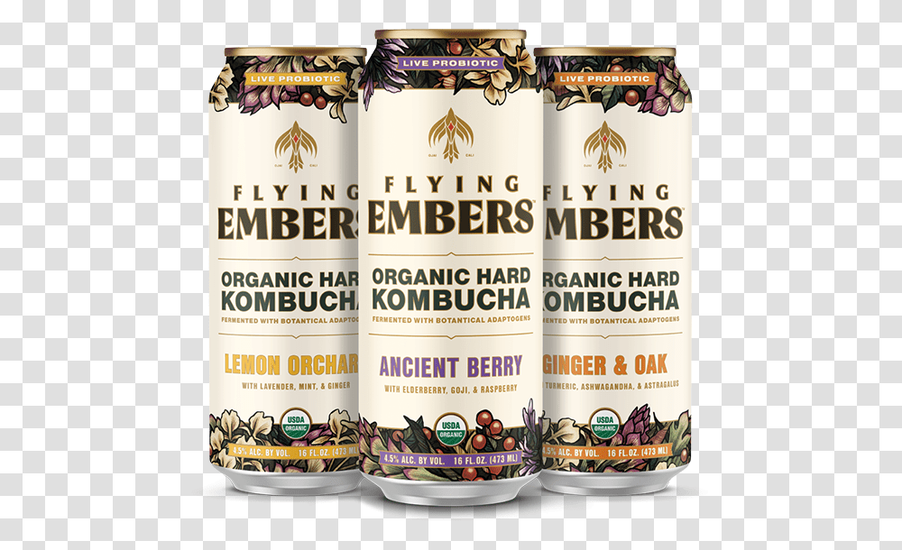 Flying Embers Hard Kombucha, Tin, Can, Spray Can, Beverage Transparent Png