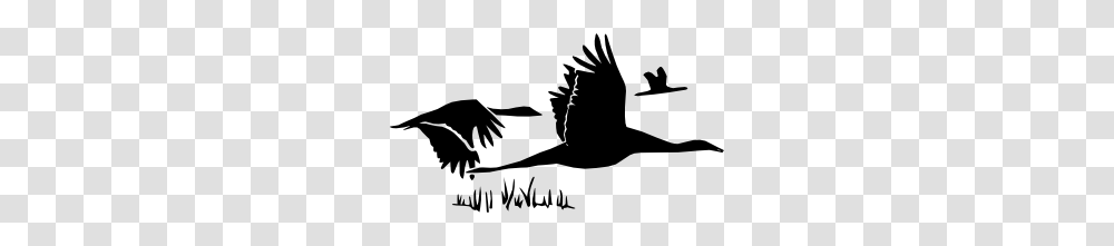 Flying Geese Clip Art With Writing On The Bottom Saying, Stencil, Silhouette, Person Transparent Png