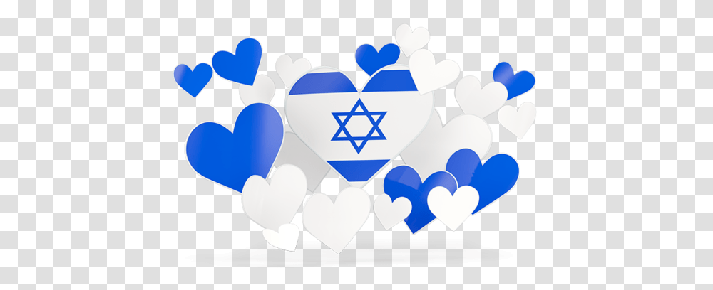 Flying Heart Stickers Israel Flag With Heart, Star Symbol, Doodle, Drawing Transparent Png