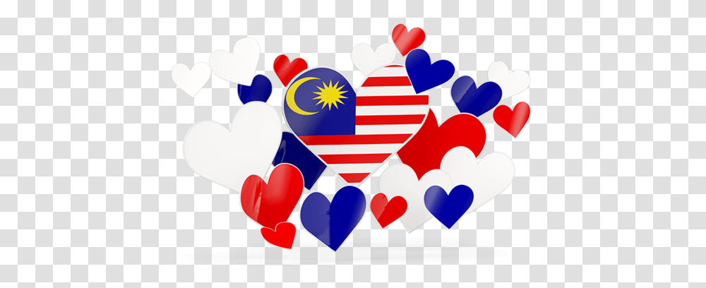 Flying Heart Stickers Malaysia Flag Love Icon, Tree, Plant Transparent Png
