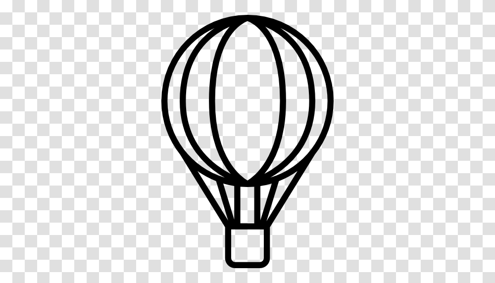 Flying Hot Air Balloon Air Balloon Transport Fly Icon, Gray, World Of Warcraft Transparent Png