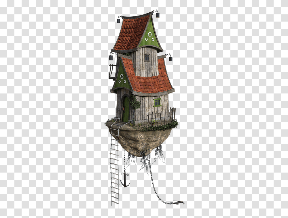 Flying House, Housing, Building, Nature, Roof Transparent Png