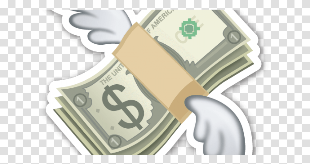 Flying Money Emoji Flying Money Emoji, Dollar, Hand Transparent Png