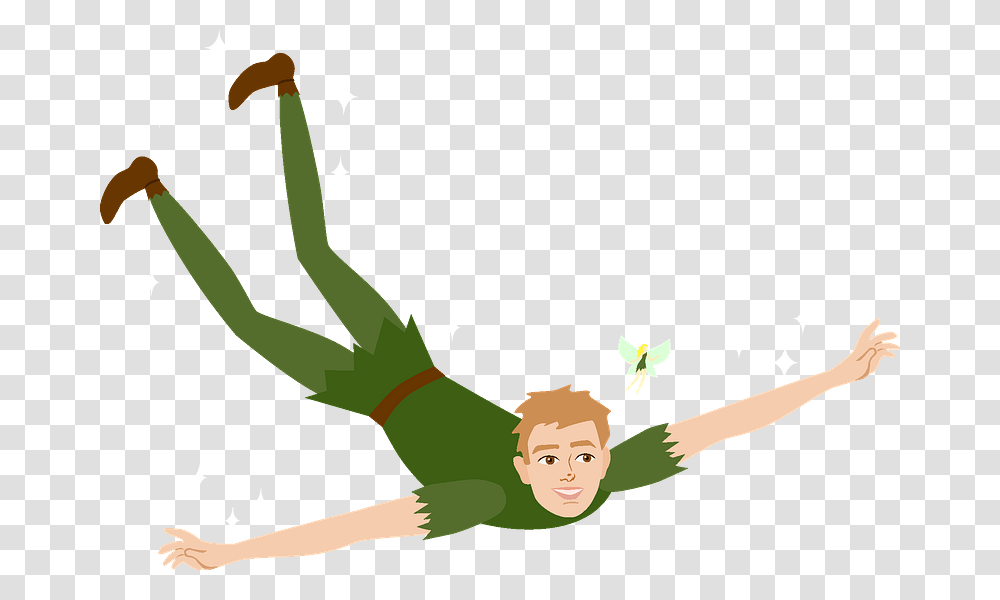 Flying Peter Pan Clipart Illustration, Green, Plant, Outdoors Transparent Png