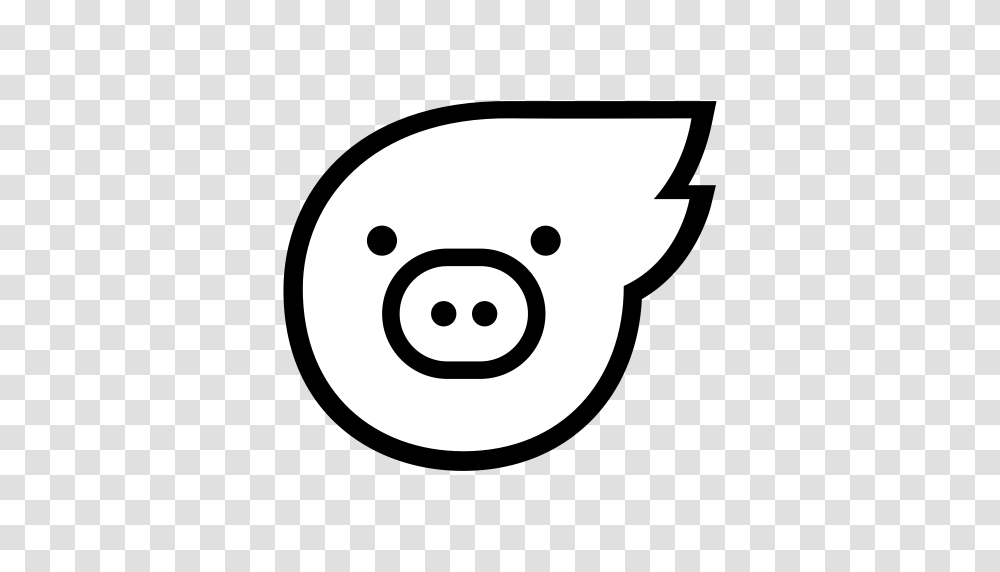 Flying Pig Flying Robot Icon With And Vector Format For Free, Logo, Trademark, Stencil Transparent Png