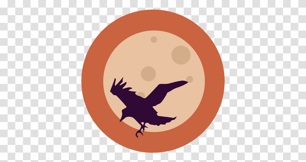 Flying Raven Circle Icon & Svg Vector File Raven Silhouette, Bird, Animal, Logo, Symbol Transparent Png