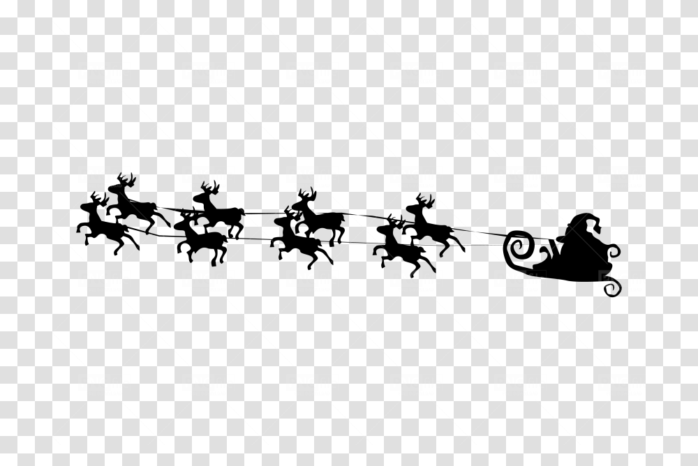 Flying Santa Claus, Horse, Mammal, Animal, Silhouette Transparent Png