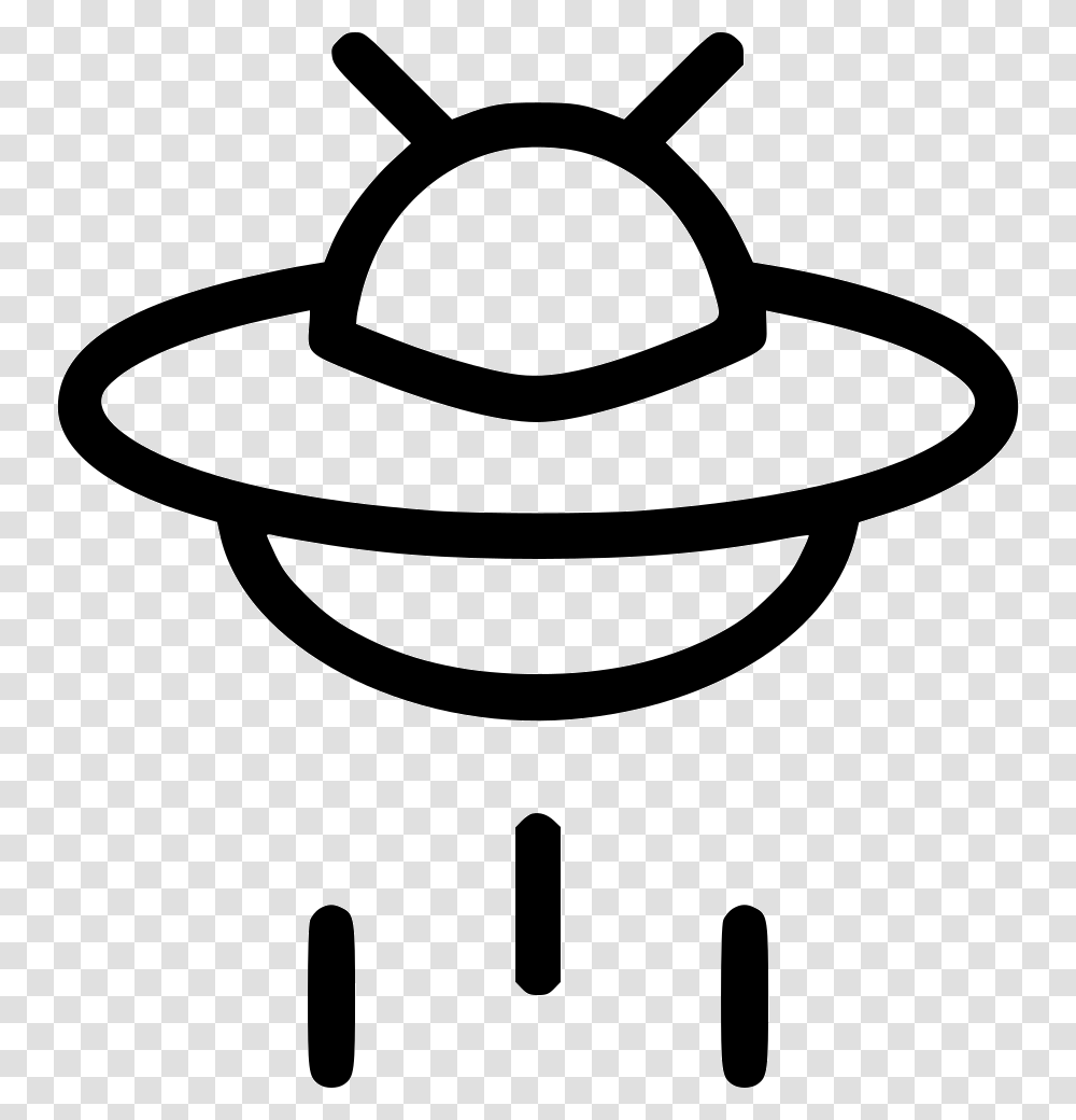Flying Saucer Ufo Spaceship Alien Space Flying Saucer, Apparel, Silhouette, Stencil Transparent Png