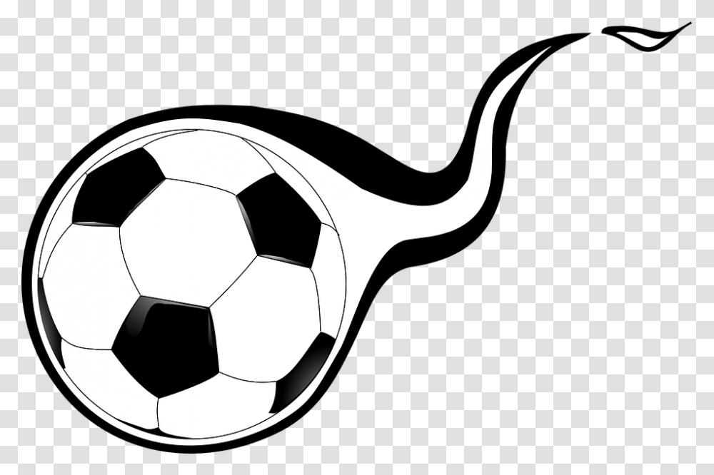 Flying Soccer Ball Clipart, Football, Team Sport, Sports, Stencil Transparent Png