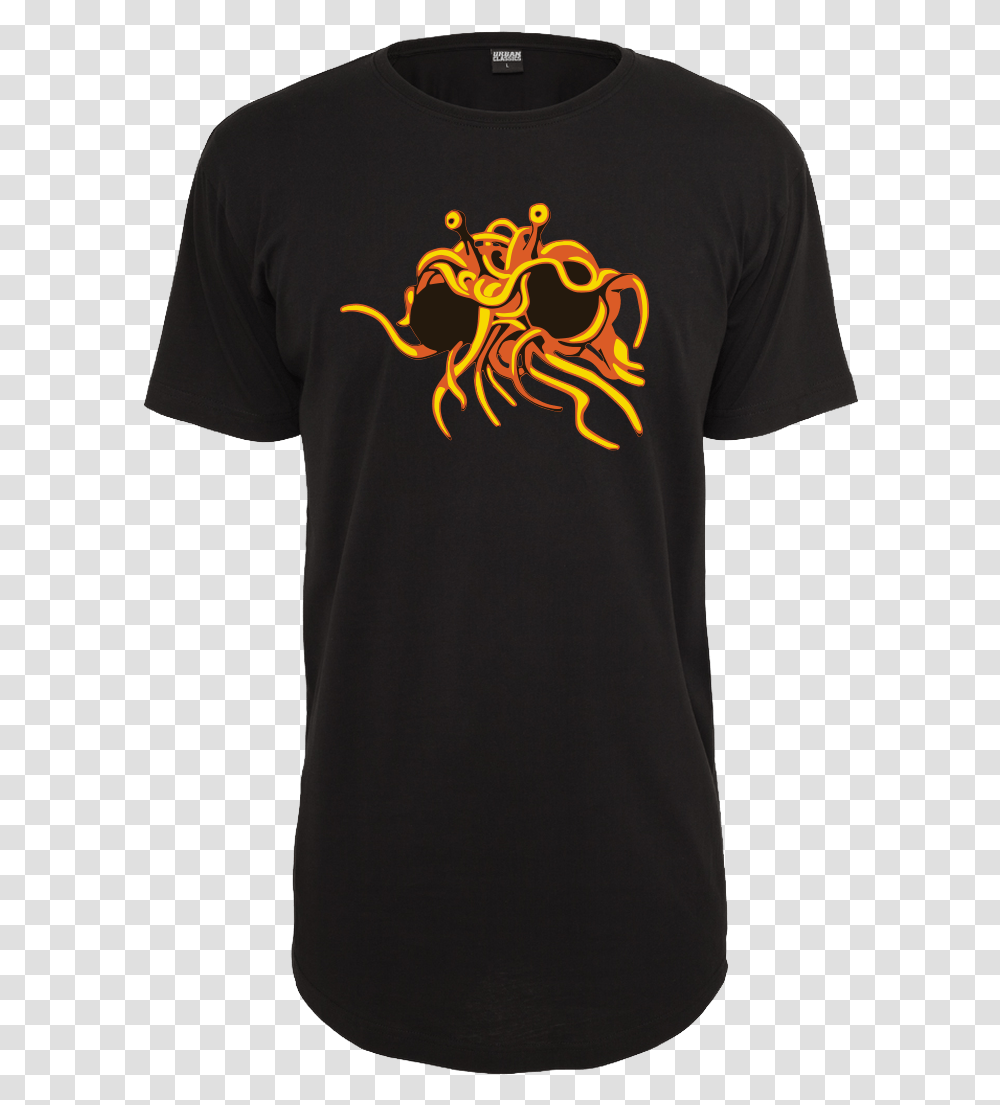 Flying Spaghetti Monster T Shirt Urban Classics Long T Shirt, Apparel, T-Shirt, Person Transparent Png