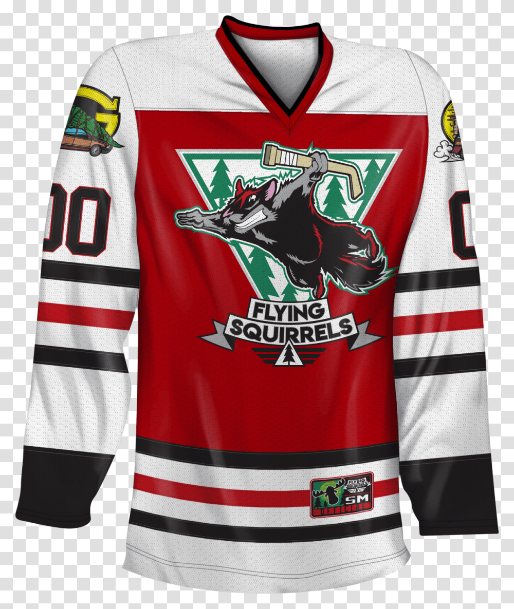 Flying Squirrels Christmas Vacation Hockey Jersey Christmas Hockey Jersey, Apparel, Shirt, Sleeve Transparent Png